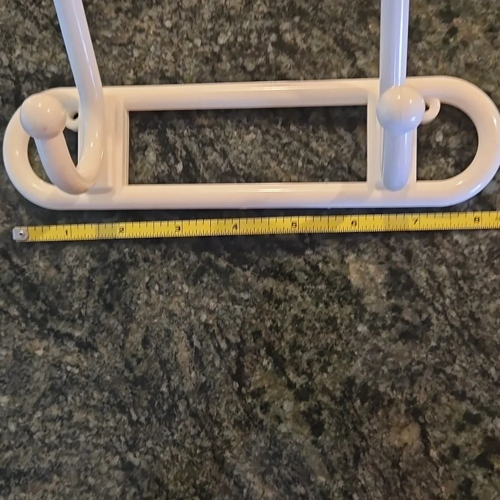 HOOK NOOK White Plastic Hooks - Set Of 2